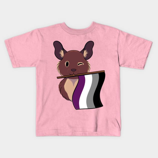 Ace Pride Degu Kids T-Shirt by DeguArts